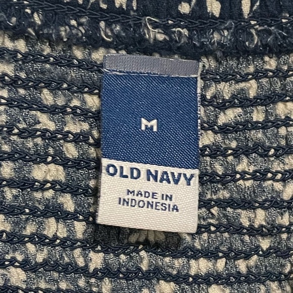 Old Navy Blue Soft Bodice Ditsy Floral Midi Dress Size Medium - Picture 6 of 6